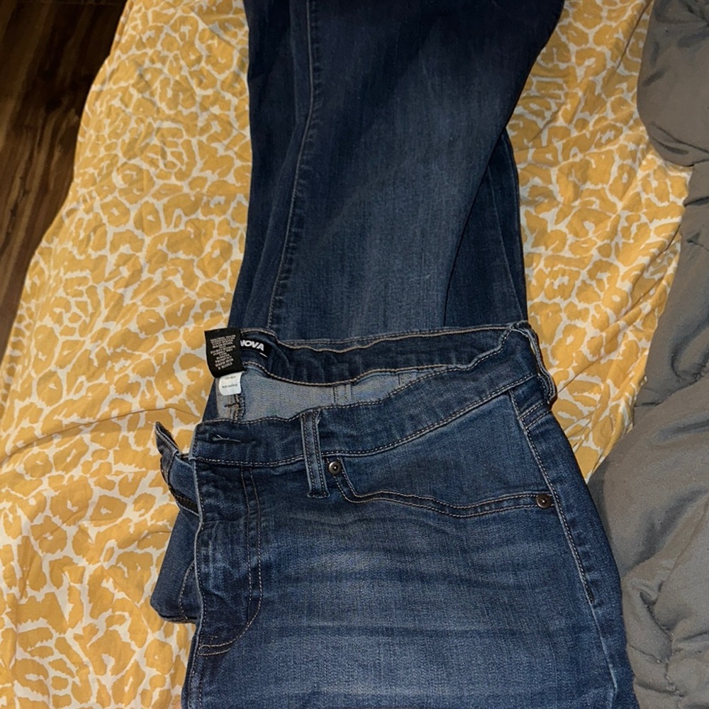 Fashion Nova Blue Boot Cut Jeans with Classic Indigo Wash